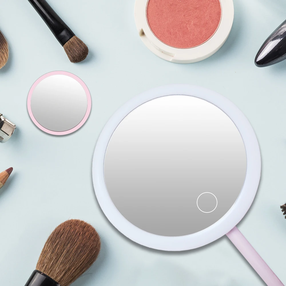 Настольное светодиодное зеркало для макияжа с 5-кратным увеличением и USB-зарядкой