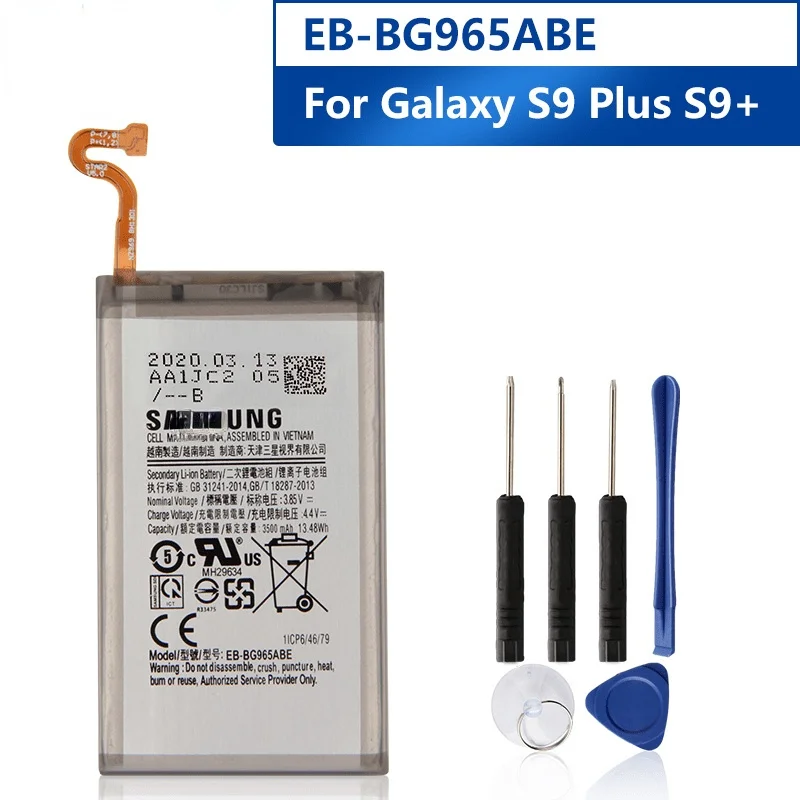 

Оригинальная фотобатарея для Samsung GALAXY S9 Plus G9650 S9 + G965F, оригинальная запасная батарея для телефона 3500 мАч