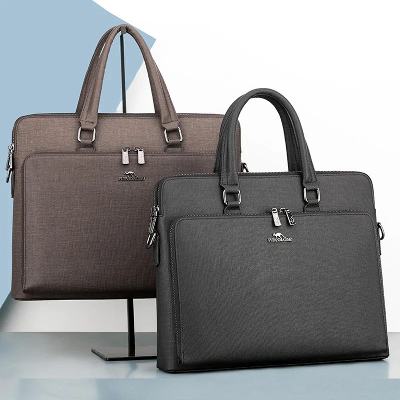 New Men's Single Shoulder Messenger Handbag Business Casual Horizontal Briefcase Fashion Men's Bag Computer bag