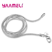 1pc retail 925 sterling silver male female link necklace chains hot sale snake collar jewelry with lobster clasps 16 30 inches