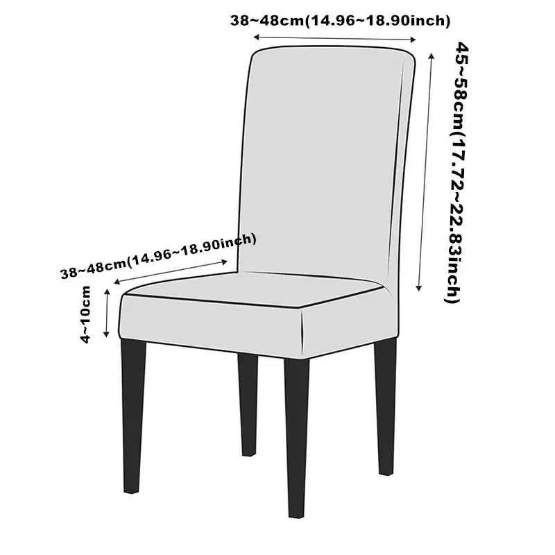 

1/2/4/6 Jacquard Dining Chair Cover Spandex Slipcover Case for Chairs Kitchen Dining Chair Covers Elastic Stretch Dining Room