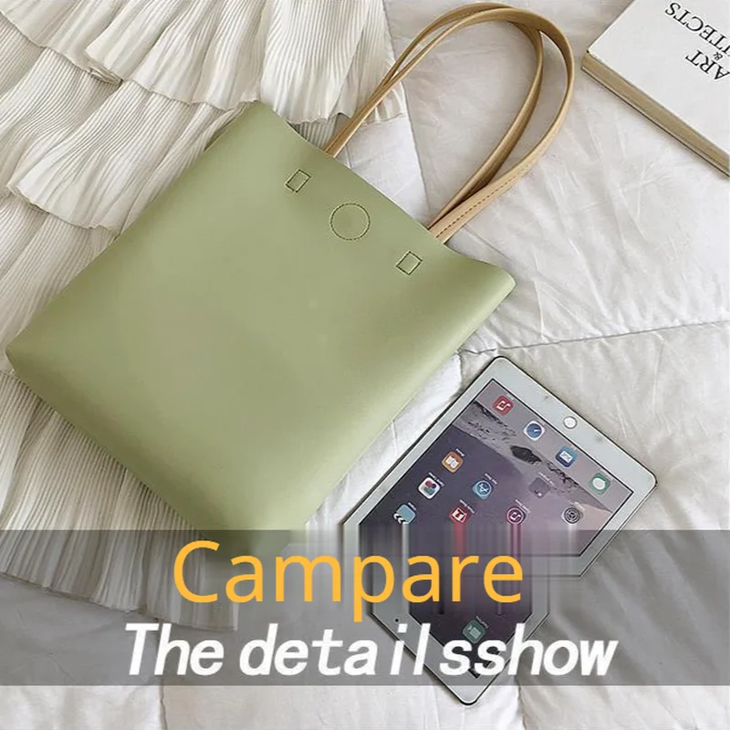 

Shoulder Bags Women Flap PU Leather OL Brief Style Fashion Elegant Large Capacity Womens Handbags All-match Ulzzang Tote Bag New
