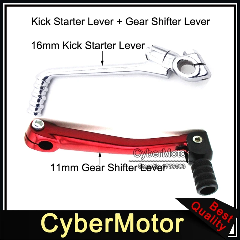 Складной рычаг переключения передач 11 мм + 16 стартера для китайского 140cc 150cc 160cc