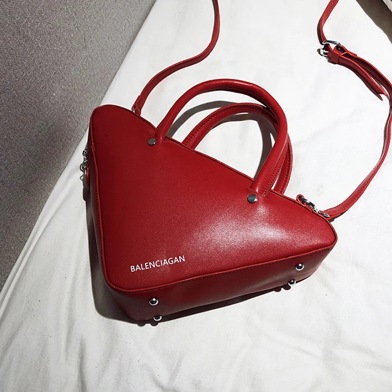 2019 новые корейские сумки через плечо модная простая треугольная сумка с