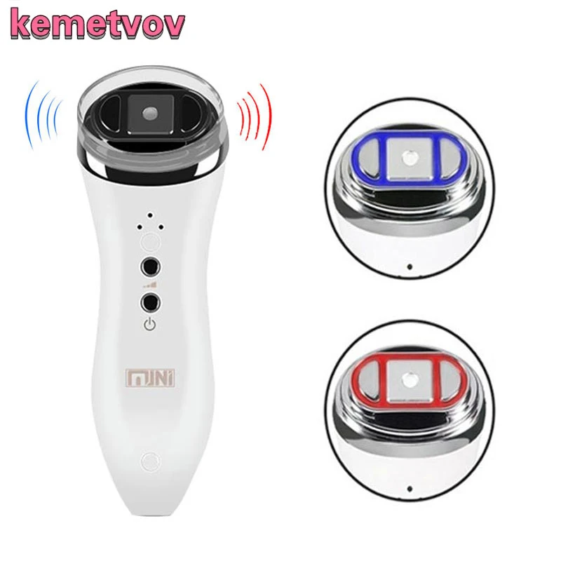 Мини радиочастотный массажер светодиодный ультразвуковой биполярный прибор для