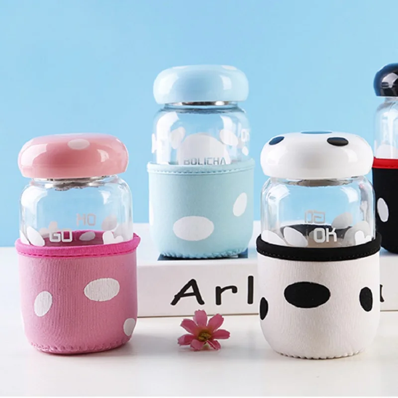 Новый творческий милый гриб Стекло девушка мультфильм Корейский путешествия