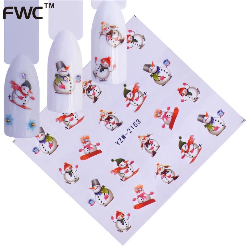 

Christmas Mixed Decals Nail Art Water Transfer Stickers Full Wraps Santa/Tree/Snowflake Nail Tip Decor DIY