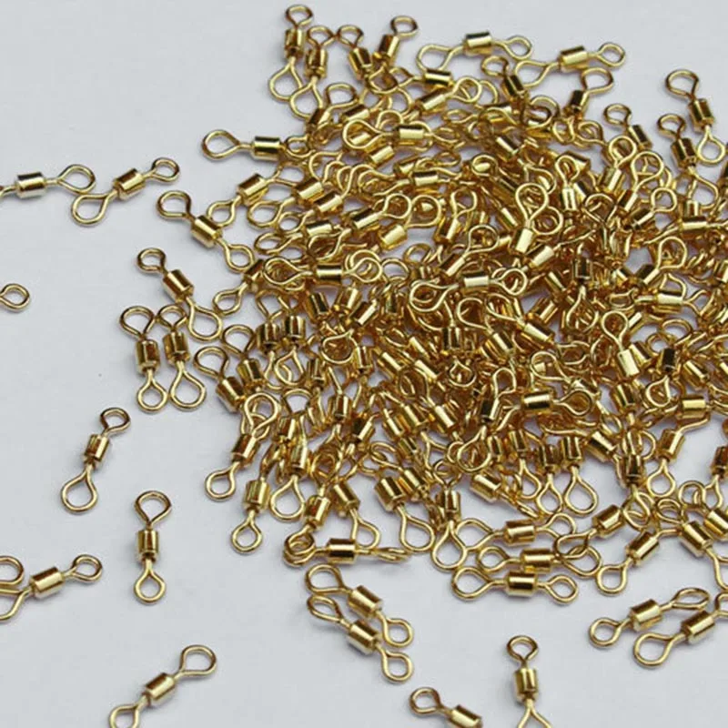 

50/100Pcs Barrel Bearing Swivel Solid Rings Stainless Steel Fishing Connector for Ocean Boat Fishing THJ99