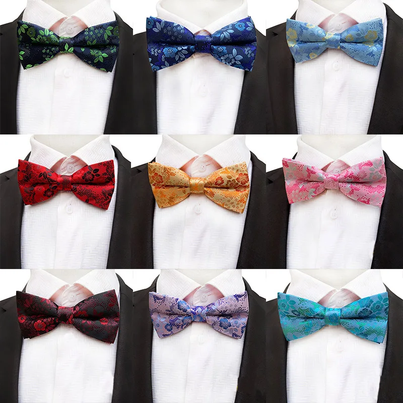 Мужской галстук бабочка 18 цветов Модный корейский цветочный роскошные шелковые