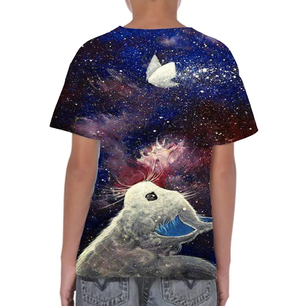 

Kid's Graphic T Shirts Boy And Girl 3D Print Shirt Pattern Top Cartoons Cat Tees
