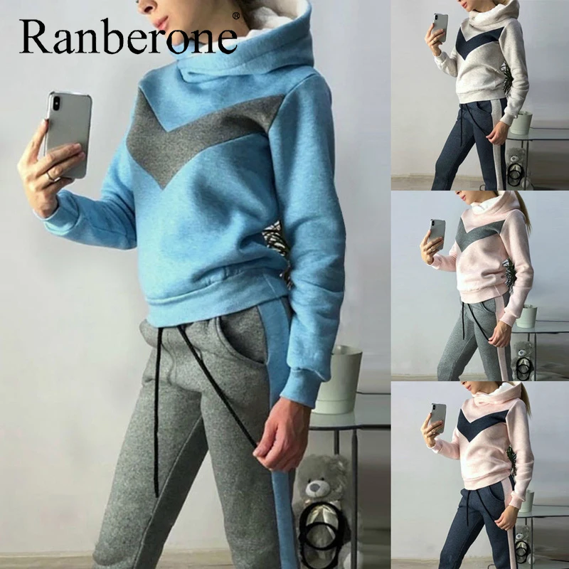 Suit Sports Tracksuits Wives Two Piece Set Female Tops And Pants Outfits Autumn Women's Winter Suit Fitness Splicing Clothes