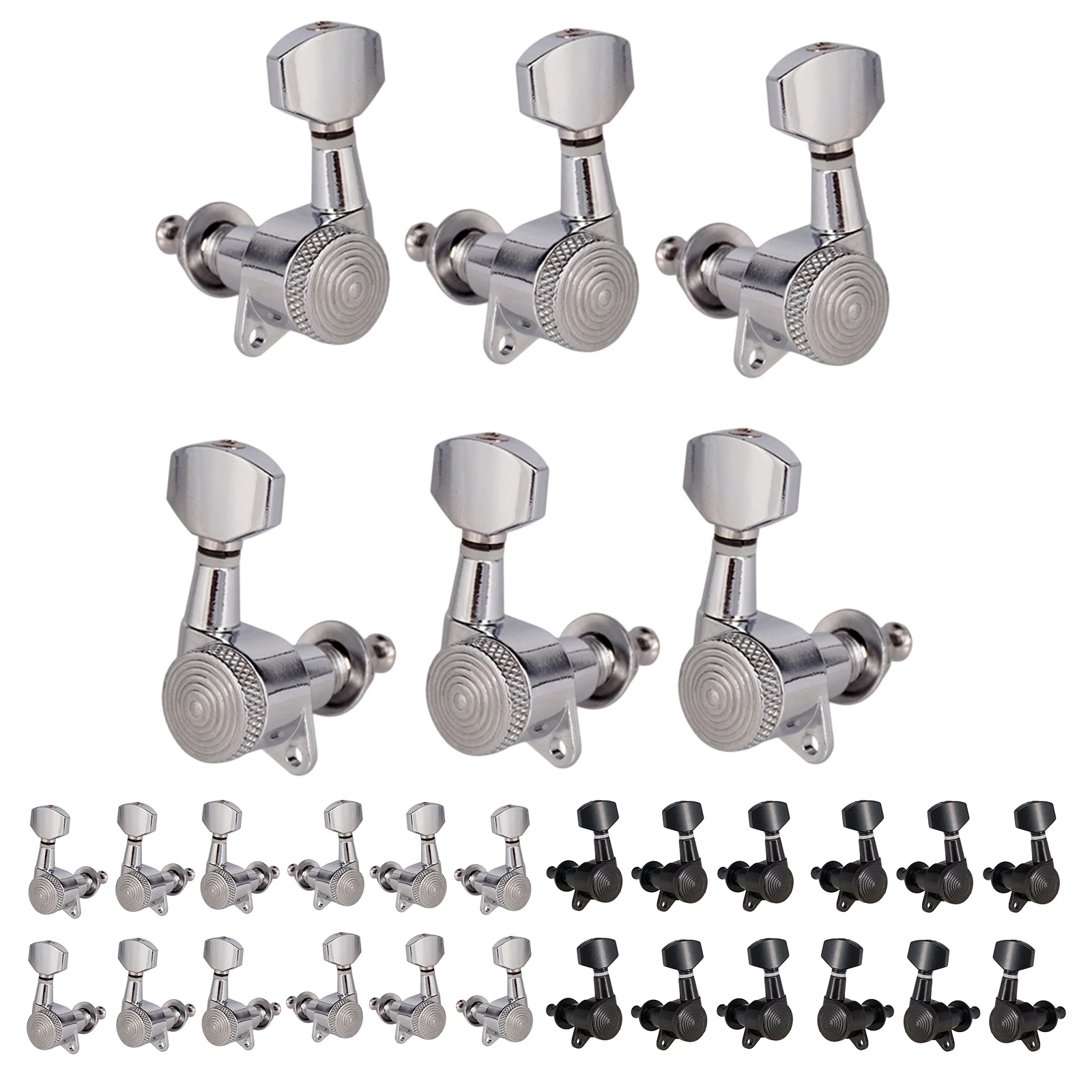 

6 Pieces Semi-closed Guitar String Tuning Pegs,Tuner Machine Heads Knobs,Tuning Keys for Acoustic or Electric Guitar