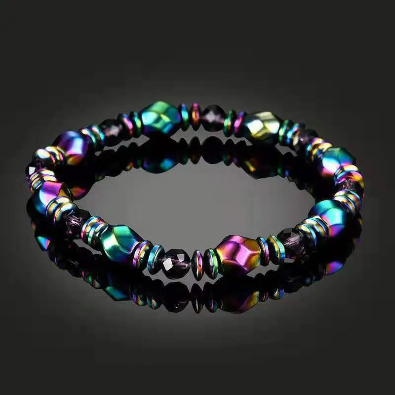 

Fashion Bracelet Magnetic Therapy Lose Weight Healthy Men Women Blood Sugar Control Ring Volcanic Rock Jewelry Aesthetic Gift