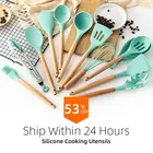 Силиконовые кухонные принадлежности, кухонные принадлежности, набор кухонной посуды, кухонный гаджет, кухонная лопатка, деревянная ложка