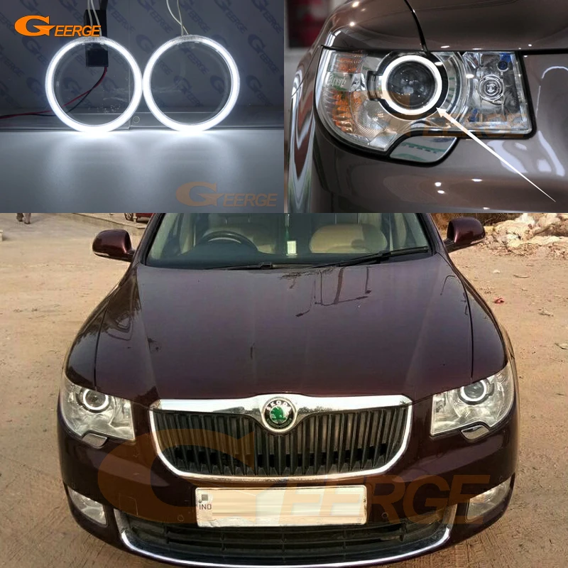 Для SKODA SUPERB 2 II 3T 2008 2009 2010 2011 2012 2013 предлицевая сторона отличные ультра яркие CCFL