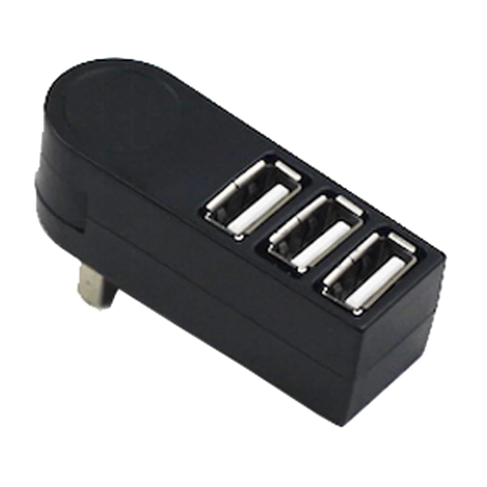 

Компактный портативный концентратор данных с 3 USB-портами USB 2,0 (черный)