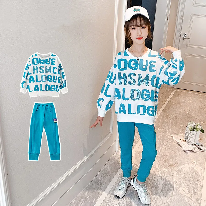 

Girls clothes 2021 Spring&Fall Streetwear girl Casual outfits Shirts and Jeans suit Boutique clothing sets 4 to 16y