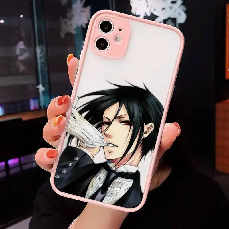 

Black Butler anime Phone Case Matte Transparent for iPhone 7 8 11 12 s mini pro X XS XR MAX Plus cover funda