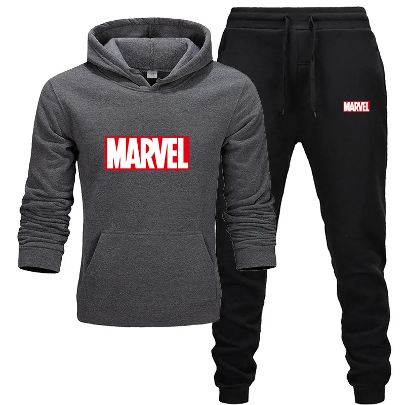 2019 новый спортивный костюм с капюшоном Marvel мужские повседневные хлопковые