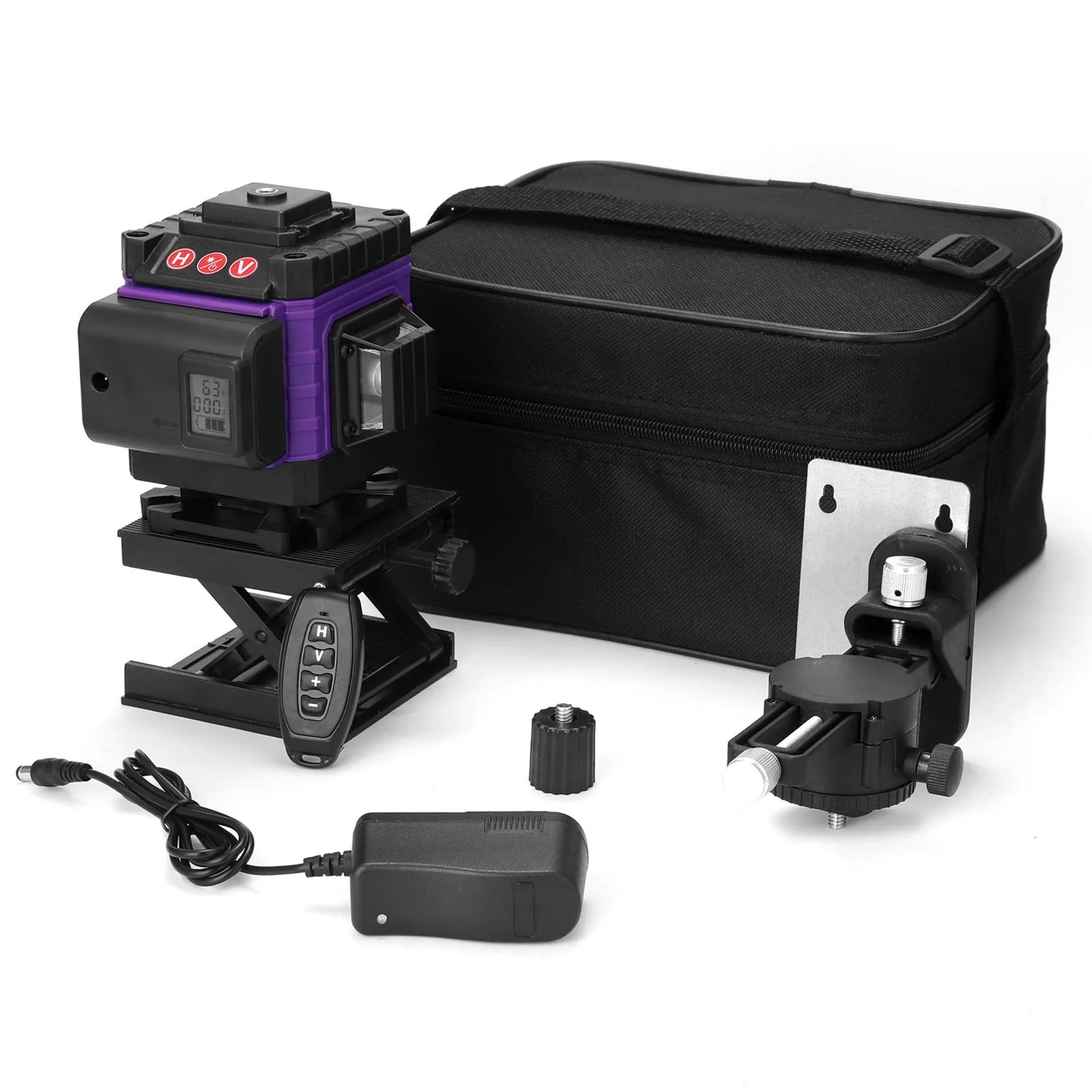 

KKMOON 3D 12 Lines Laser Level Tool Vertical Horizontal Lines with 3 Self-leveling 360 Function Green Laser Beam Line