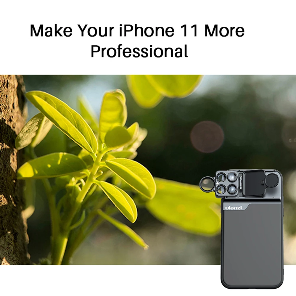 Чехол для телефона Ulanzi 3 в 1 объектив iPhone 11 CPL фильтр/10X/20X Макро/рыбий глаз/2X