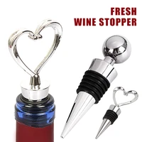 1 pcs bottle stopper heart shaped red wine champagne wine bottle stopper wedding gifts bottle cover kitchen accessories