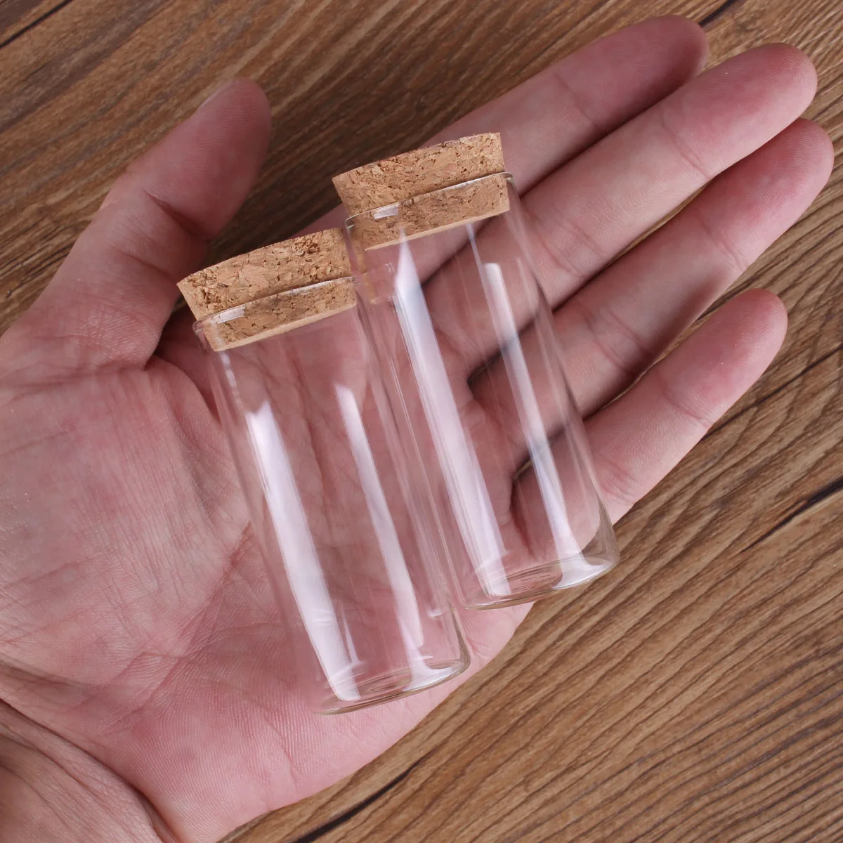 

48 Pieces 30ml Glass bottles with Cork Stopper 30*70mm Test Tubes for Spice