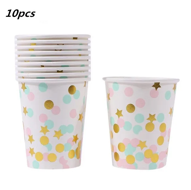 10pcs cup 20 шт./лот, горячая Распродажа, золотое, синее бумажное полотенце, салфетка для мальчиков и девочек, вечерние салфетки, украшение для салфеток, 33*33 см - Цвет: 10pcs cup