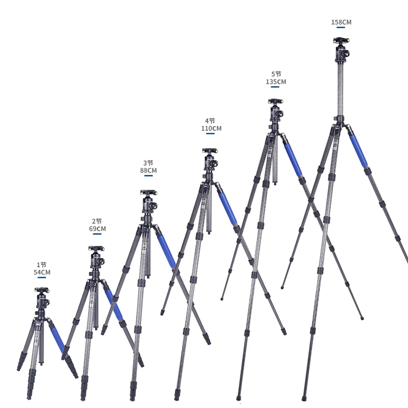 AOKA KU285C+KK38 Carbon Fiber Compact Travel Outdoor Low Gravity Tripod for Camera | Электроника