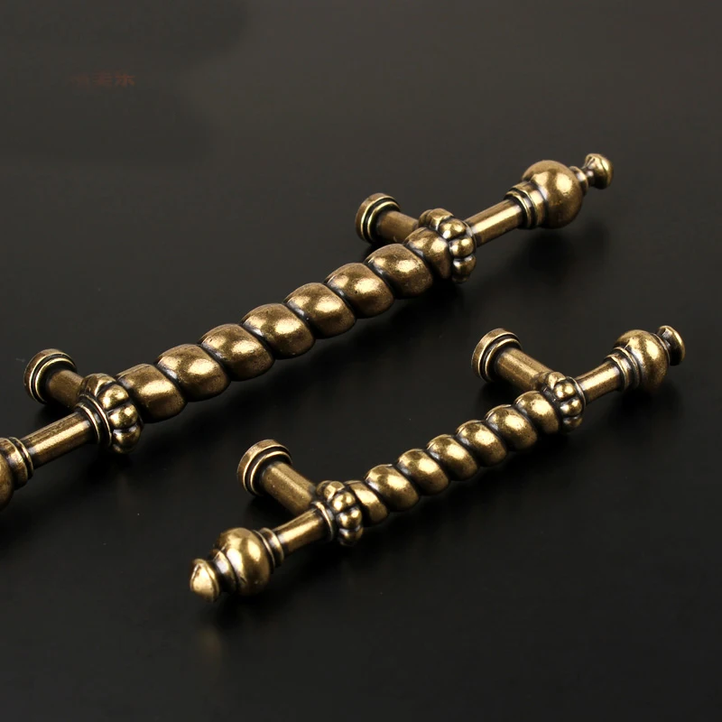 Полая дверная ручка для шкафа в классическом стиле из бронзы античном |