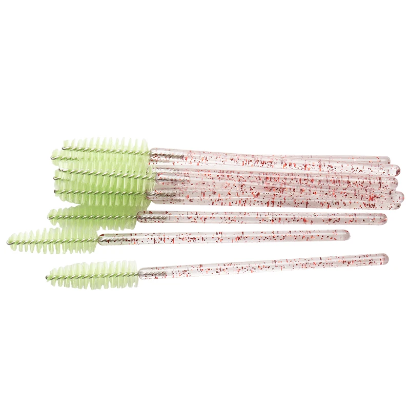 CR-P light green 100 шт. Хрустальная тушь для ресниц палочки алмазные аппликационные ресницы кисти для наращивания ресниц одноразовые кисти для макияжа инструменты - Handle Color: CR-P light green