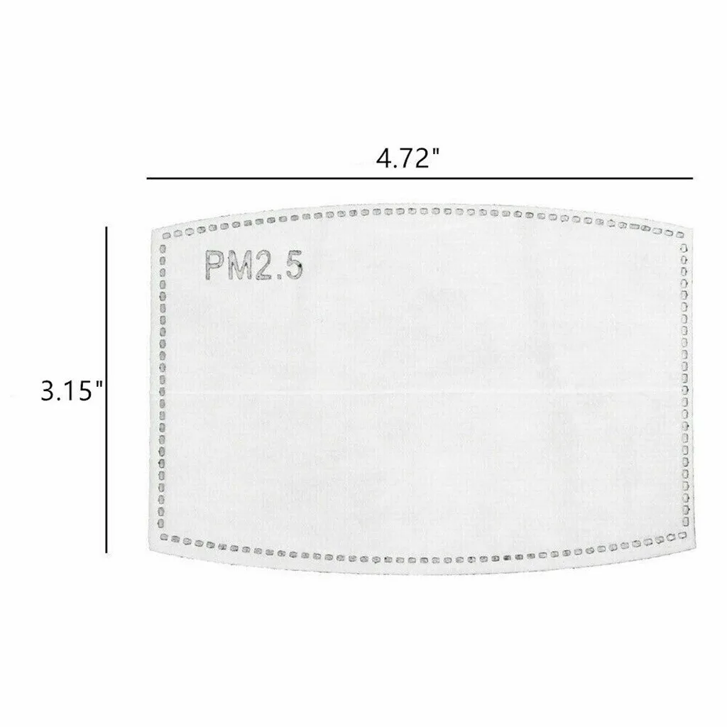 50PCS PM2.5 Mask Filter Masque 5 Layers Activated Carbon Replaceable For Adults Mouth Dust Face Masks #25 | Спорт и развлечения