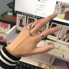Модные кольца в стиле ретро, панк, хип-хоп, крест, цепочка на палец, регулируемые кольца, ювелирные изделия, подарок для мужчин и женщин, кольцо унисекс, 2021