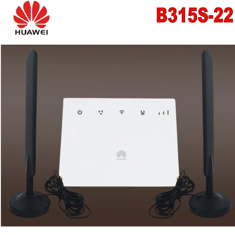 Разблокированный huawei B315 B315s-22 4G CEP 150 Мбит/с портативный беспроводной wifi роутер 4G модем со слотом для sim-карты плюс 2 шт 4g SMA антенна
