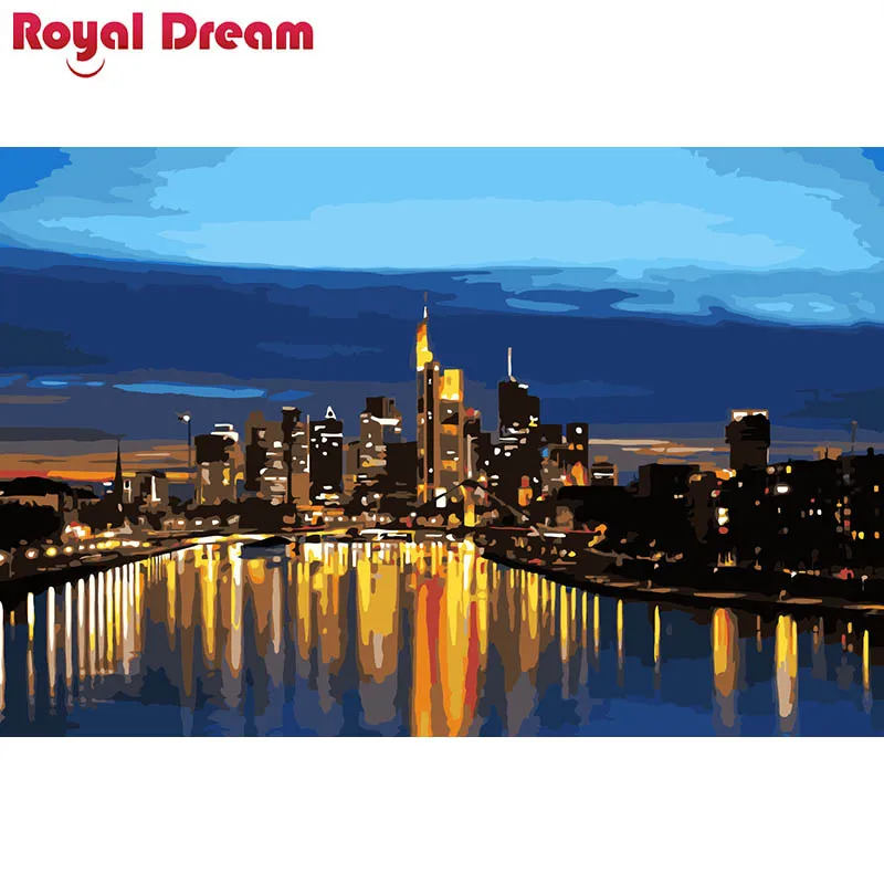 

Картина "Река ночью" Сделай сам, картина по номерам, Картина на холсте для дома, Настенная художественная картина, Раскраска по номерам для д...