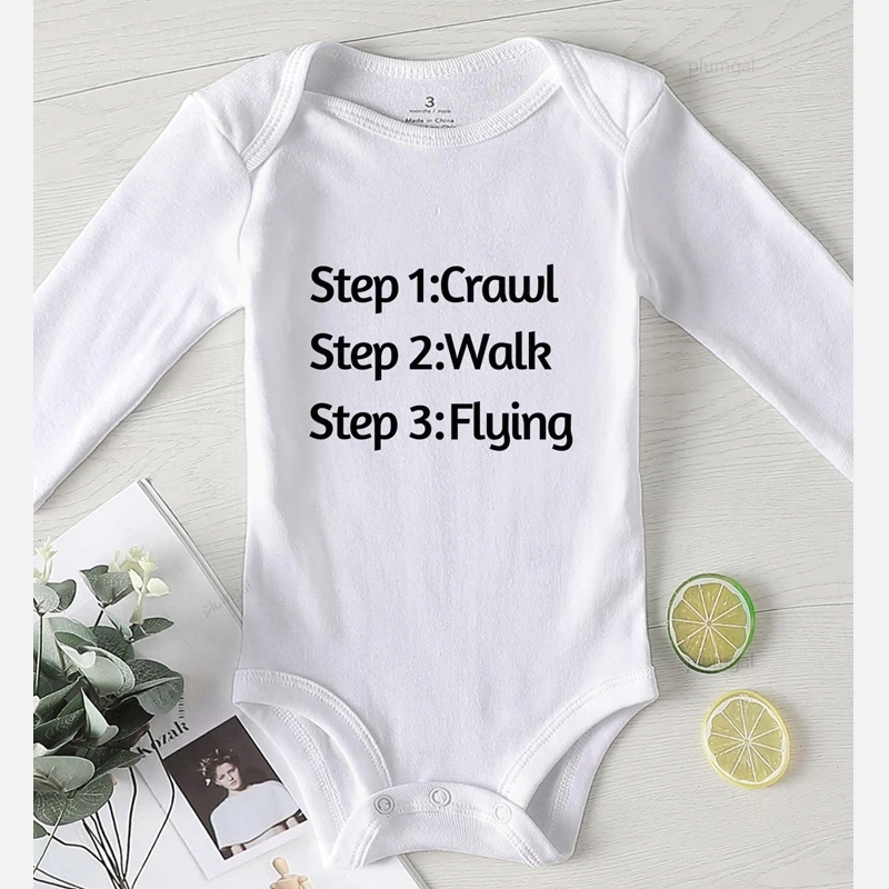 Одежда для новорожденных - комбинезон с длинным рукавом для девочек зимний костюм ползание, ходьба, полет малыш ромпер.