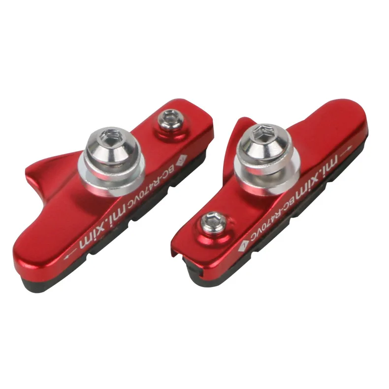 

Bike Brake Pads 1 Pair V-Brake Blocks Pads with Hex Nut Aluminum Shell, 55mm