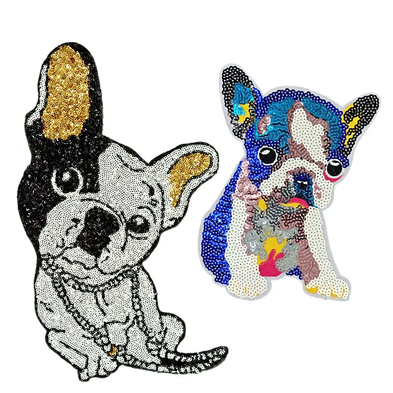 

2pcs Large Cloth Sticker Dog Head Sewing Decorative Badges Embroidery Coat Personality Decoration Back Label 33.5cm*20cm