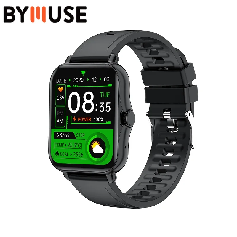 

Смарт-часы BYMUSE Q8 мужские, с Bluetooth, ЭКГ, фитнес-трекер для измерения сердечного ритма, PK, GTS 2, водонепроницаемые, IP67