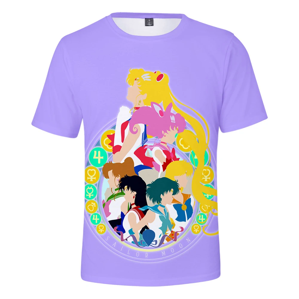 

Manga Anime Sailor Moon 3D Print T-Shirt Men Women Fashion Harajuku T Shirts 2021 Unisex Summer Sailor Moon Short Slevee Shirts
