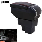 Подлокотник для KIA Rio 3 2011-2016 с USB-зарядкой, пепельница, подстаканник для воды, вращающаяся центральная консоль, ящик для хранения, USB