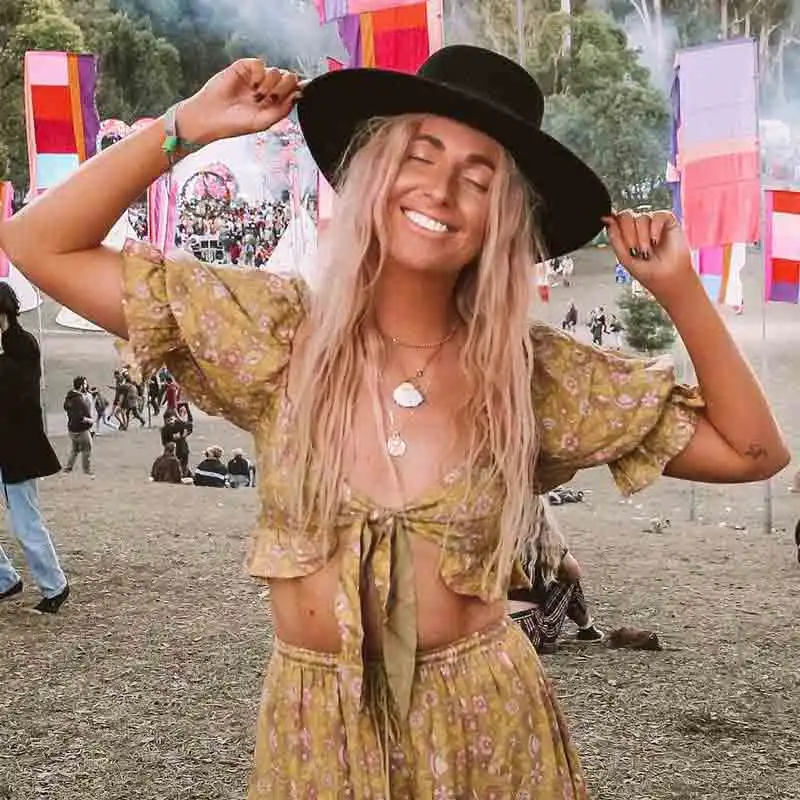 Женский укороченный топ с цветочным принтом GypsyLady Желтый эластичный Топ