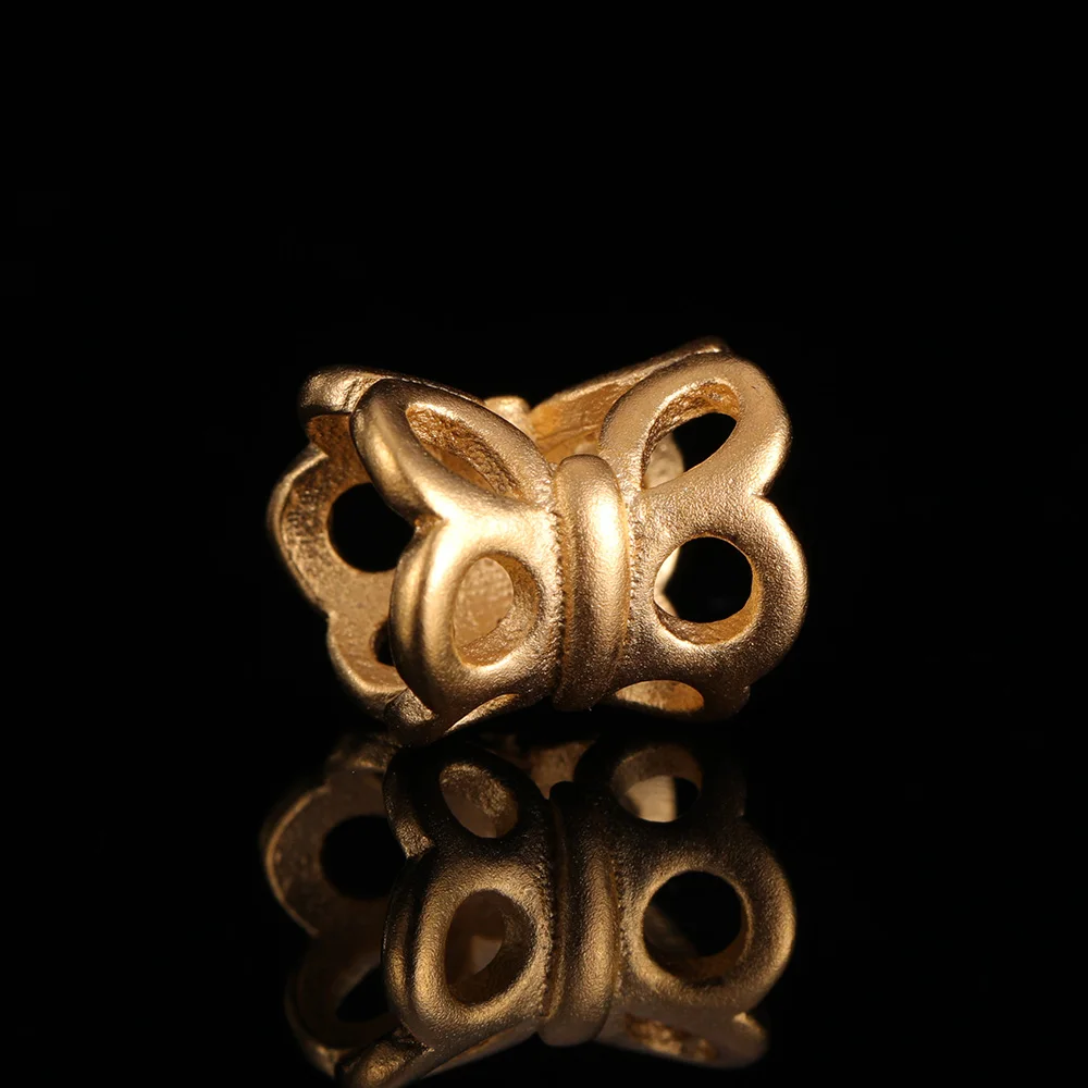 

1Pcs 10mm Gold Hollow Butterfly Beads 24K Yellow Gold Filled For DIY Necklace Jewelry Making Findings Accessories Supplies