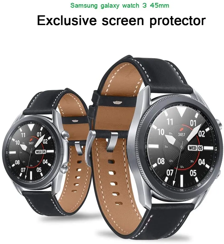 Стекло для Samsung Galaxy Watch 3 45 мм 41 мм/46 мм/42 Gear S3 Frontier/S2/Sport 3D HD пленка Active 2 44 40 защита