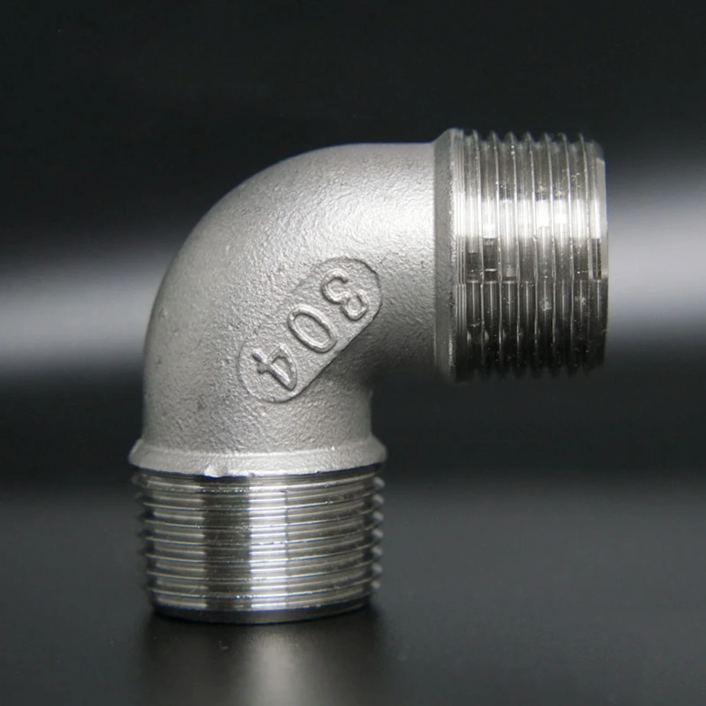 1/4 "3/8" 1/2 "3/4" 1 "1 1/4" 5 "2" BSPT Мужской (под углом 90 градусов) для 304