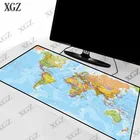 Большой игровой коврик XGZ с картой мира для клавиатуры и мыши, игровой коврик для ноутбука, компьютерный коврик для мыши, коврики для офисного стола, коврик для отдыха для CSGO DOTA