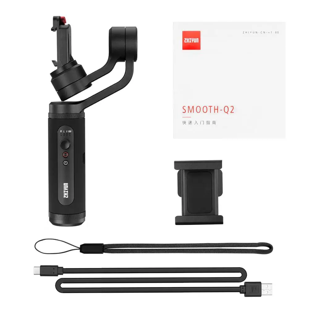 Ручной Стабилизатор Zhiyun Smooth Q2 3 осевой шарнирный стабилизатор для смартфона pk DJI