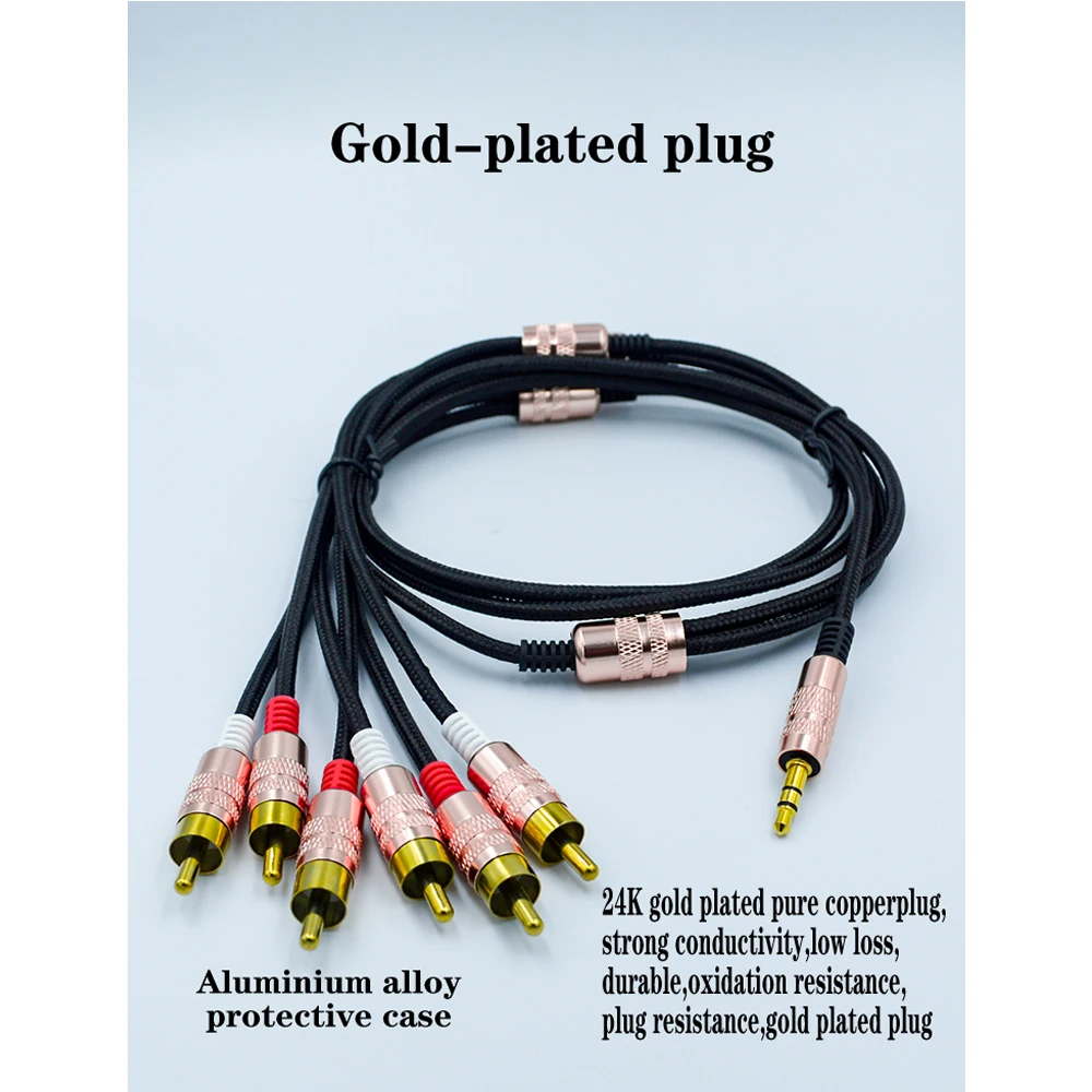 Кабель 6RCA lotus audio cable подключенный к аудиоусилителю кабель head Hi-Fi аудиофил sound -