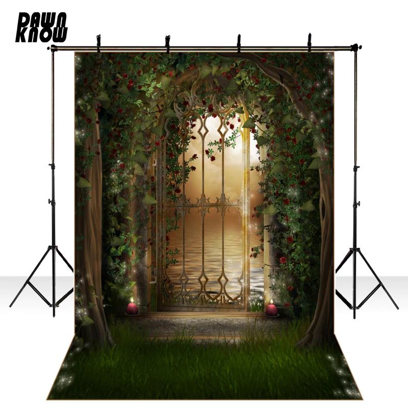 DAWNKNOW цветок сказок для детей Виниловый фон фотосъемки с изображением сада