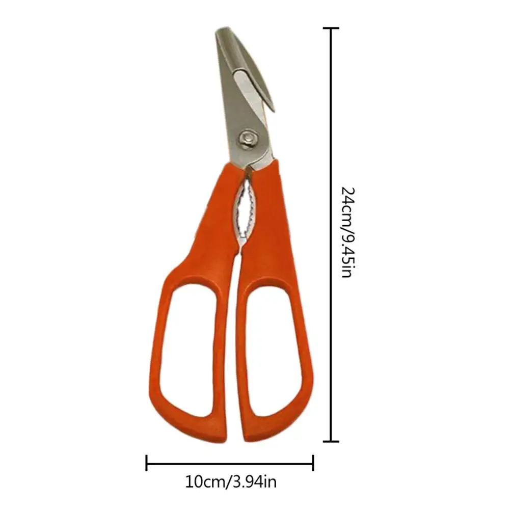 

Stainless Steel Lobster Scissors Fish Shrimp Seafood Shears Kitchen Tools Bottle Opener with Spring Lock Detachable